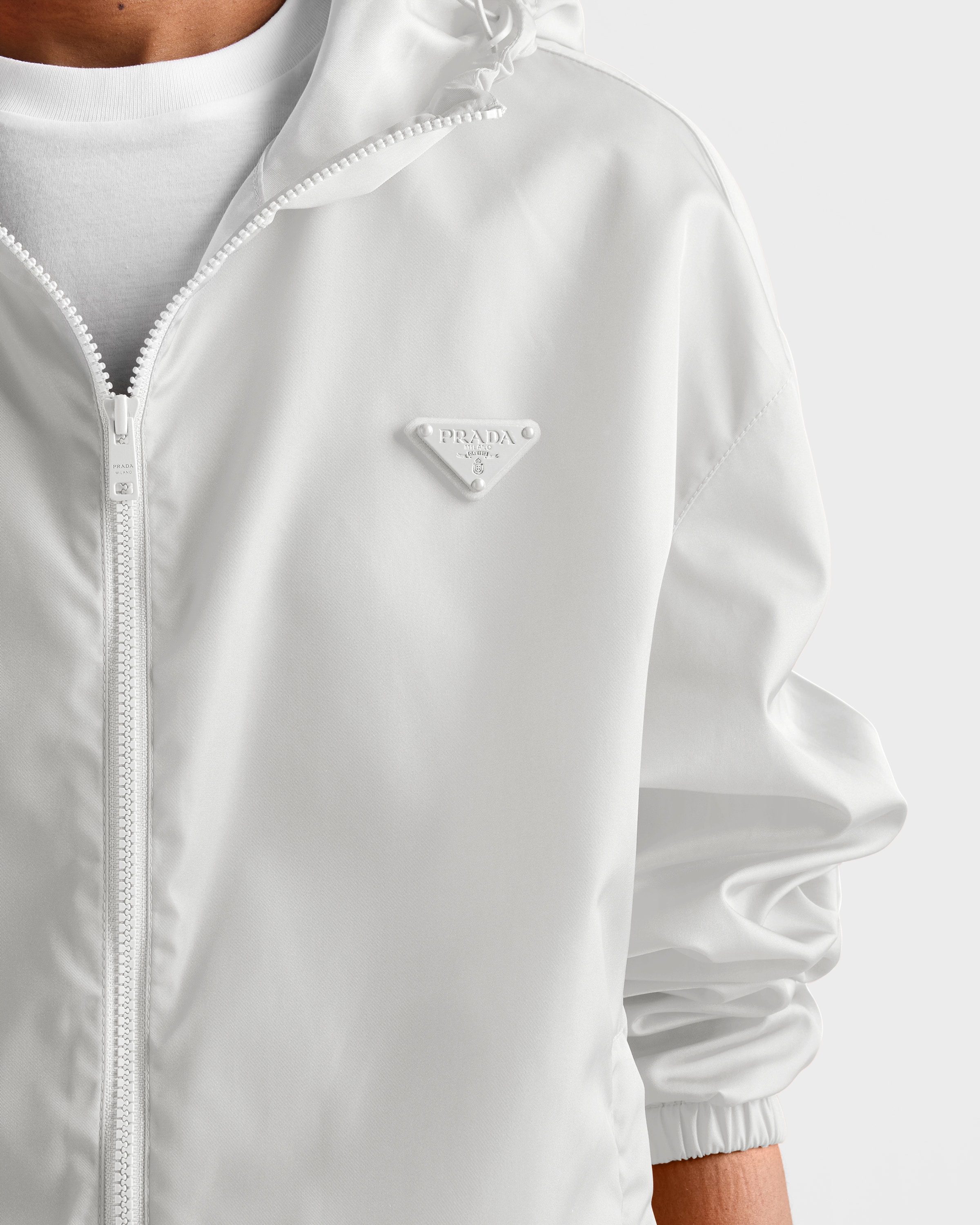 White Re-Nylon rain jacket | PRADA - United States