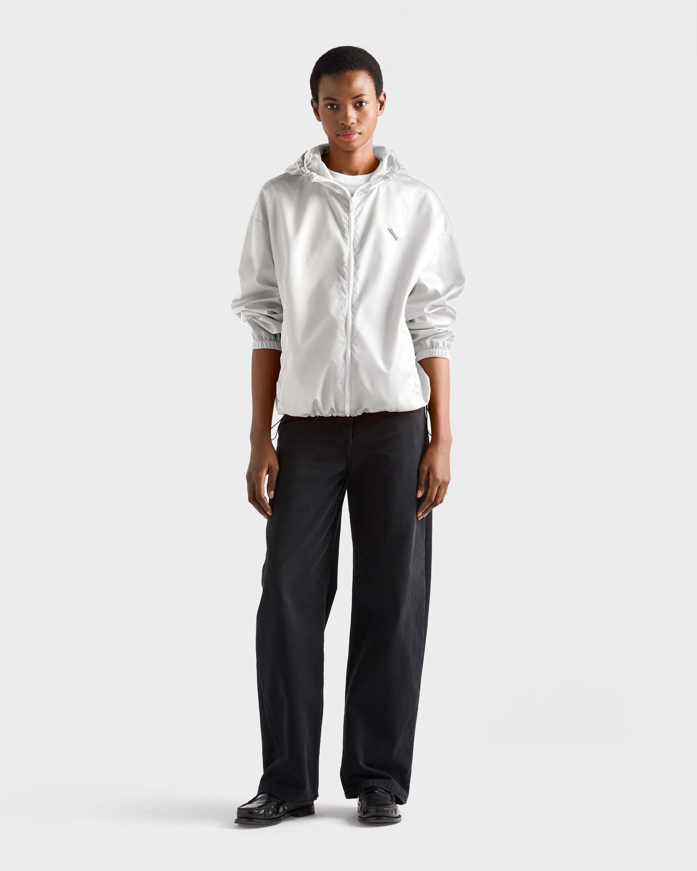 White Re-nylon Rain Jacket | PRADA - United States