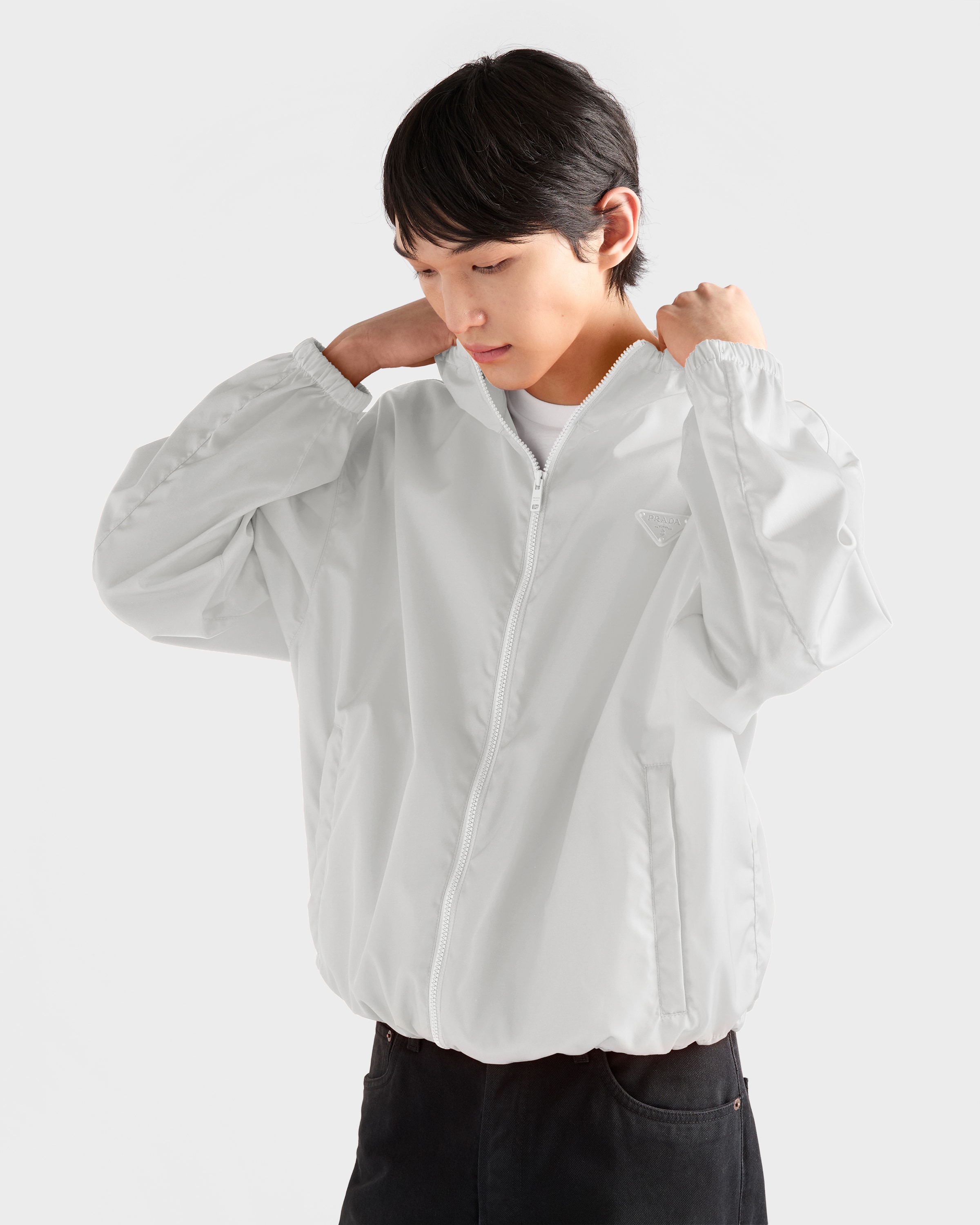 White Re-Nylon rain jacket | PRADA - United States
