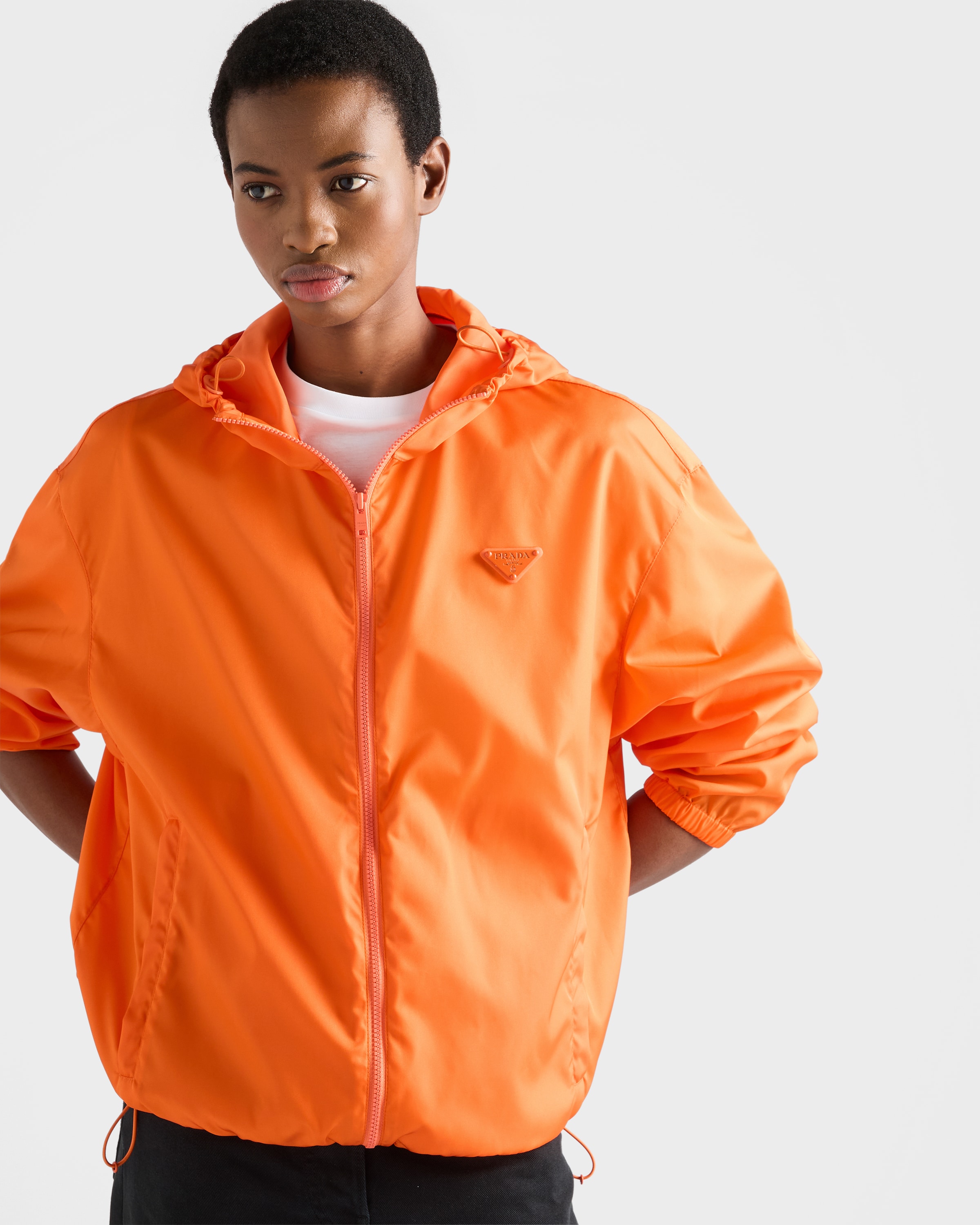 Orange Re-nylon Rain Jacket | PRADA Orange Re-nylon Rain Jacket | PRADA