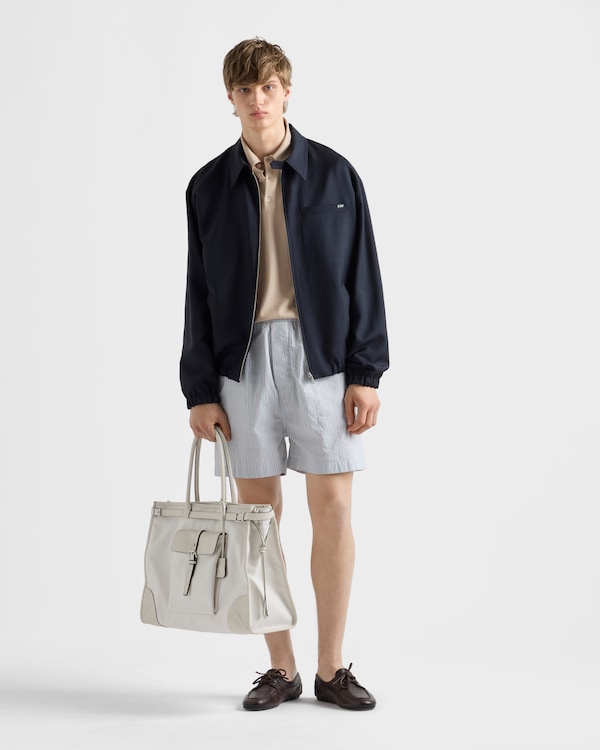 Mohair wool blouson jacket - Navy Mohair wool blouson jacket - Navy