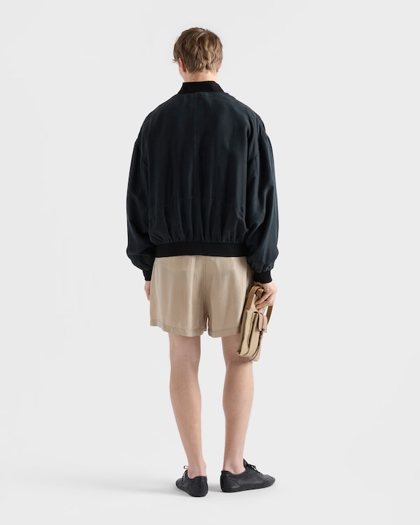 Bomber en soie - Noir Bomber en soie - Noir
