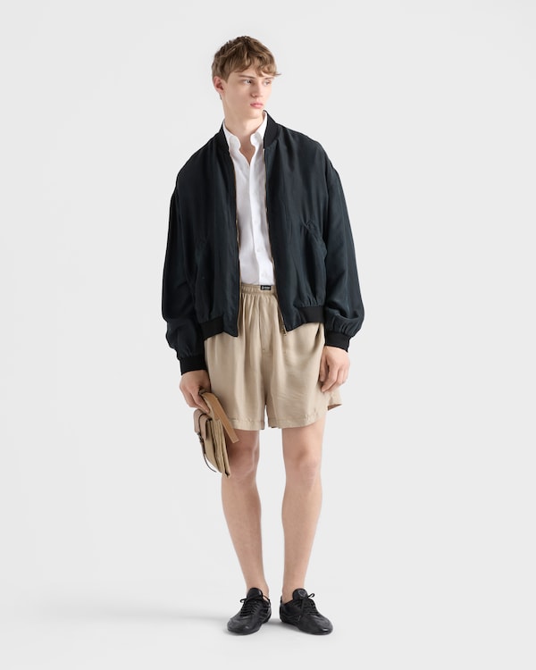 Bomber en soie - Noir Bomber en soie - Noir