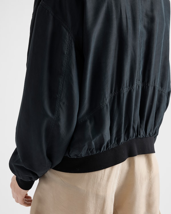 Bomber en soie - Noir Bomber en soie - Noir