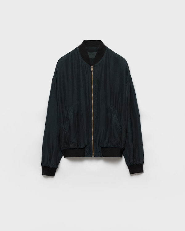 Bomber en soie - Noir Bomber en soie - Noir