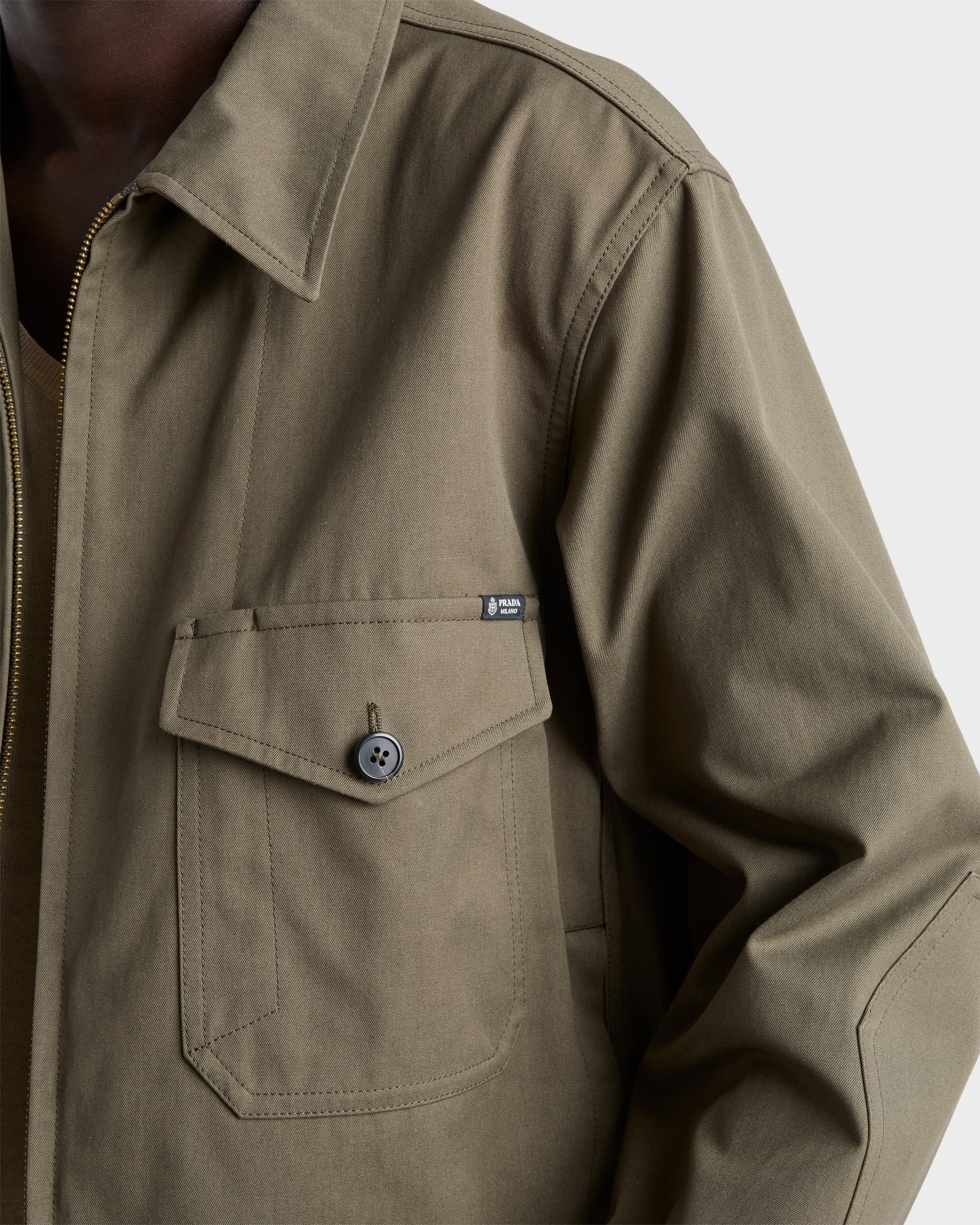 Forest Green Technical fabric jacket | PRADA - United States
