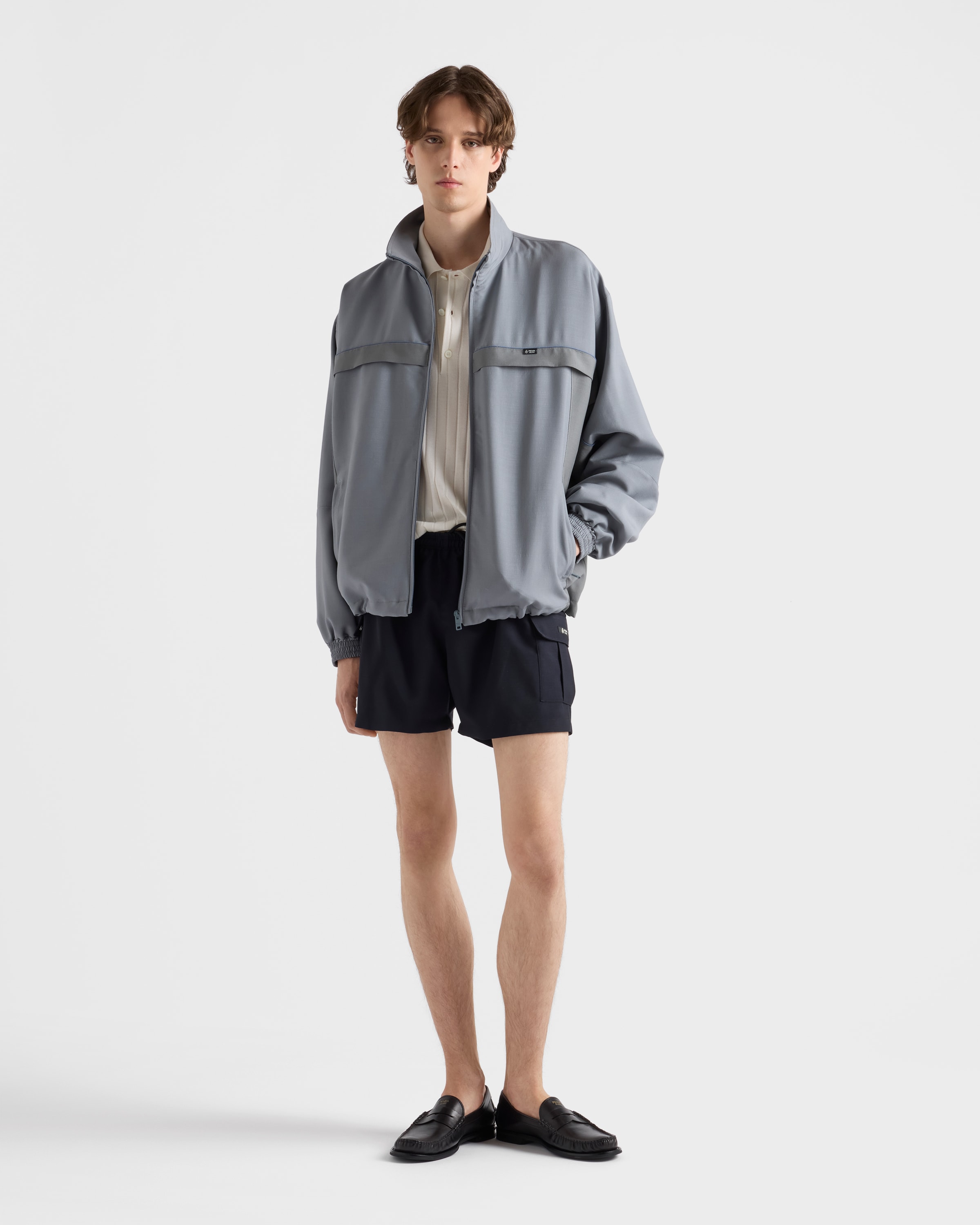 Cloud/Pyrite Mohair wool jacket | PRADA - United States