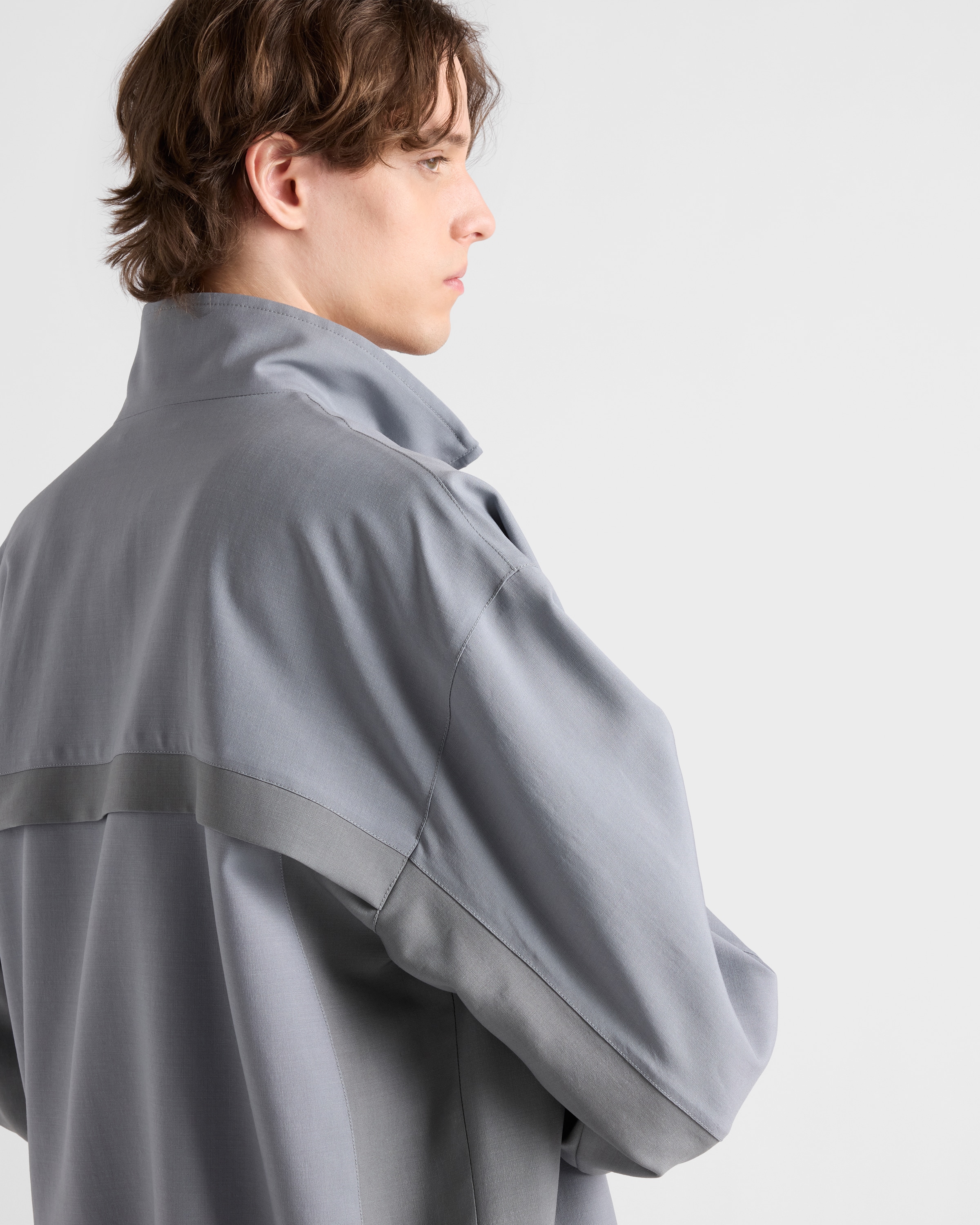 Cloud/Pyrite Mohair wool jacket | PRADA - United States