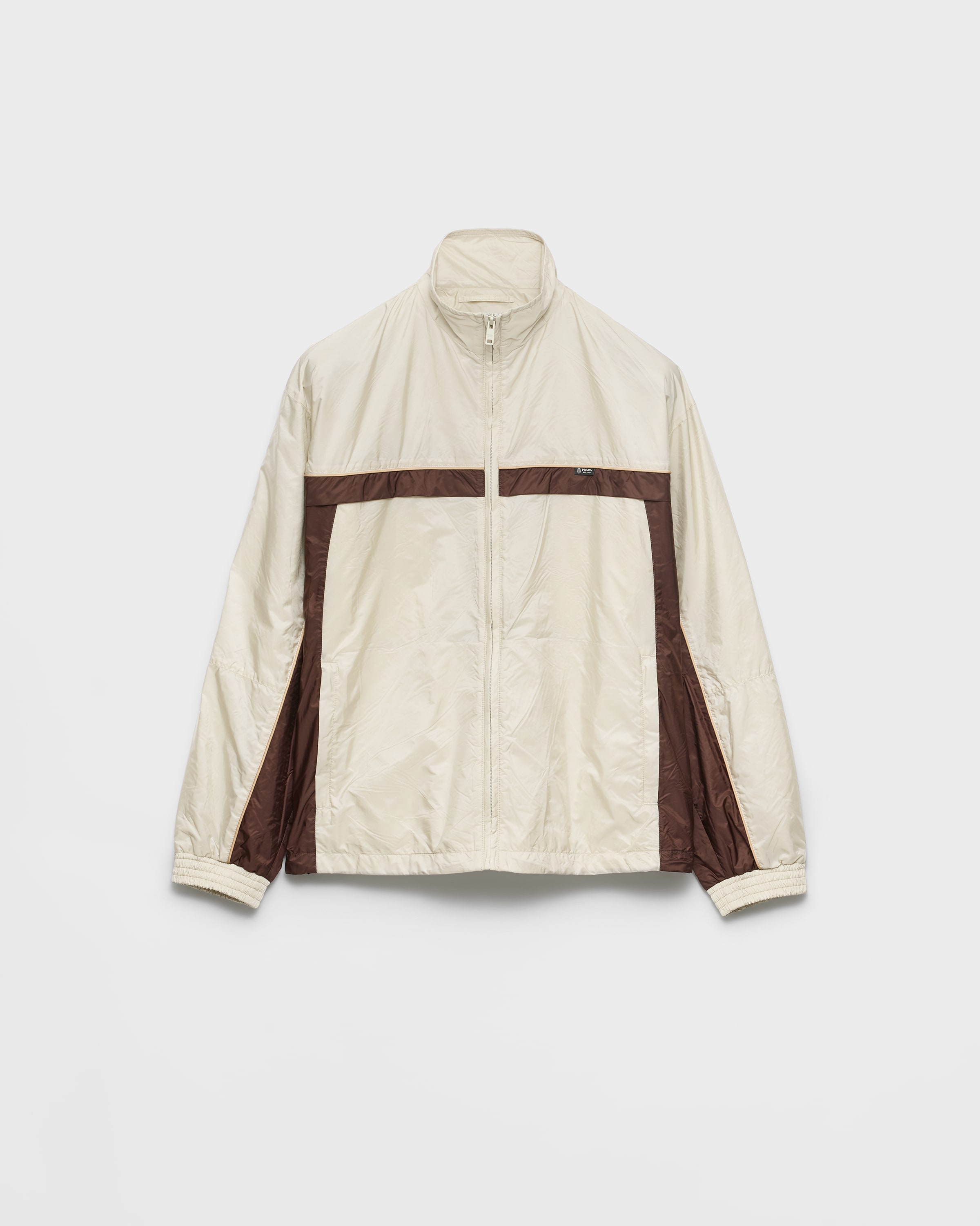 Chalk White/Ebony Re-Nylon jacket | PRADA - United States