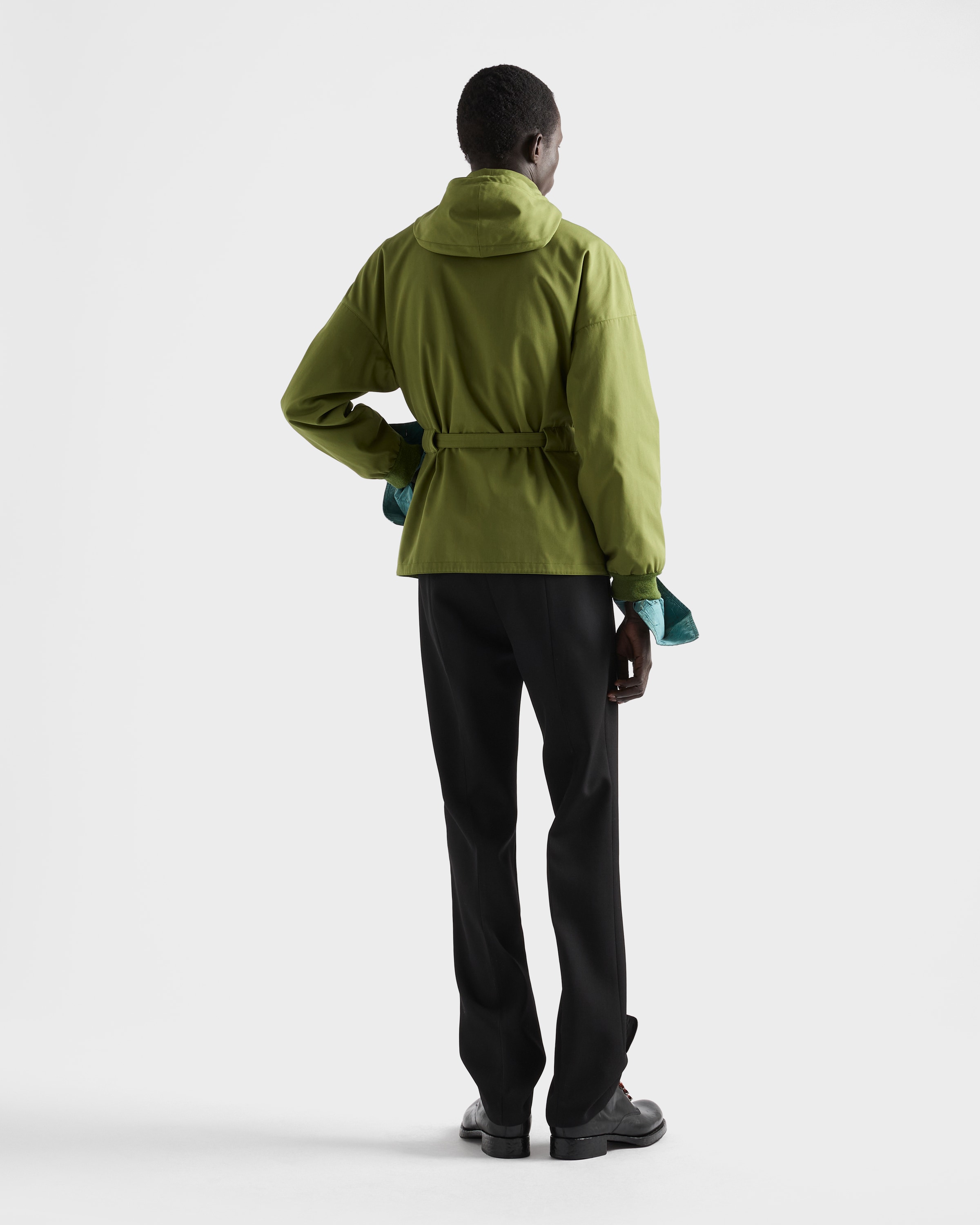 Grass Green Technical Fabric Jacket | PRADA - United States