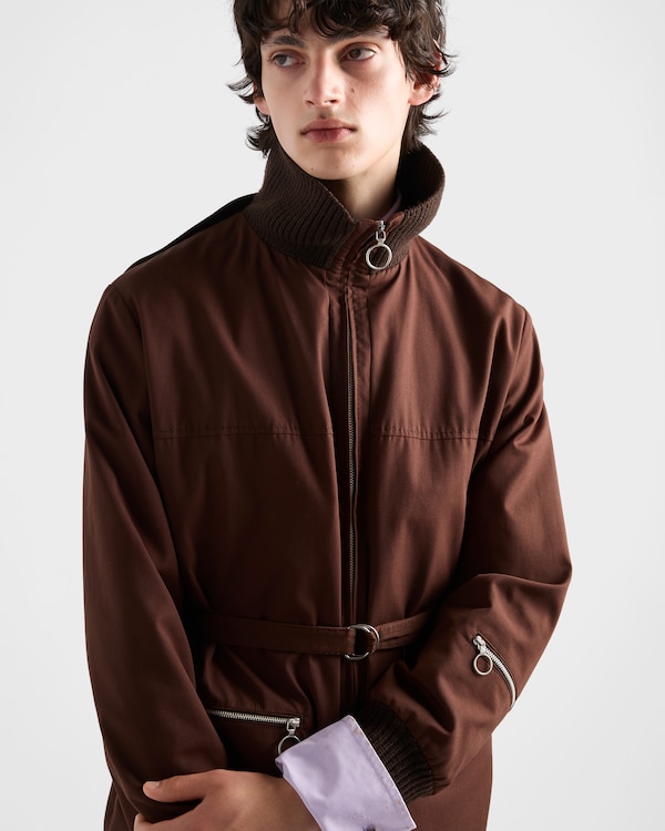 Chaqueta de tejido técnico - Marrón Chocolate Chaqueta de tejido técnico - Marrón Chocolate