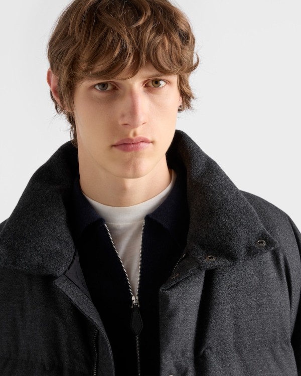 Medium-weight cashmere down jacket - Anthracite Gray Medium-weight cashmere down jacket - Anthracite Gray