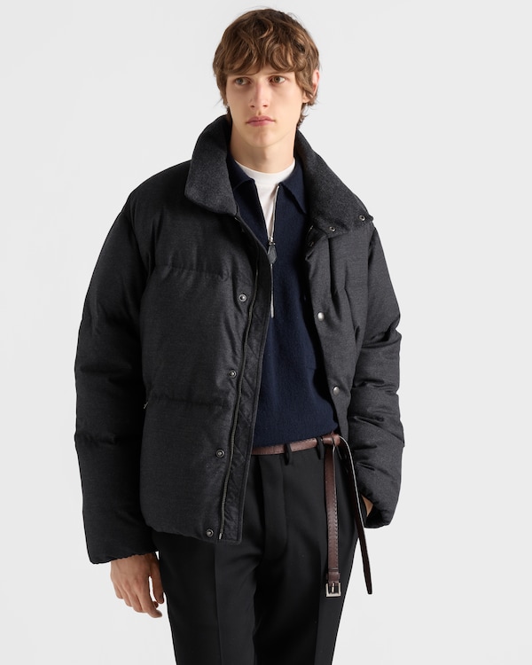 Medium-weight cashmere down jacket - Anthracite Gray Medium-weight cashmere down jacket - Anthracite Gray
