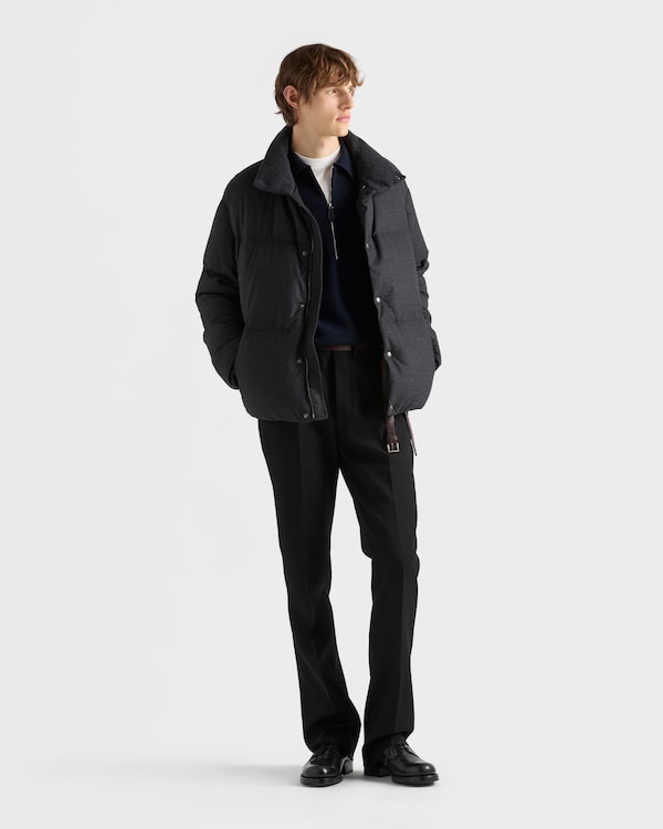Medium-weight cashmere down jacket - Anthracite Gray Medium-weight cashmere down jacket - Anthracite Gray