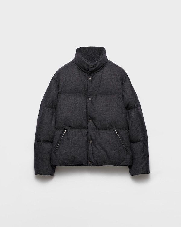 Medium-weight cashmere down jacket - Anthracite Gray Medium-weight cashmere down jacket - Anthracite Gray