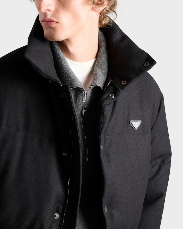Medium-weight Re-Wool down jacket - Black Medium-weight Re-Wool down jacket - Black