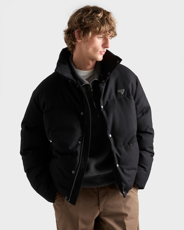 Medium-weight Re-Wool down jacket - Black Medium-weight Re-Wool down jacket - Black
