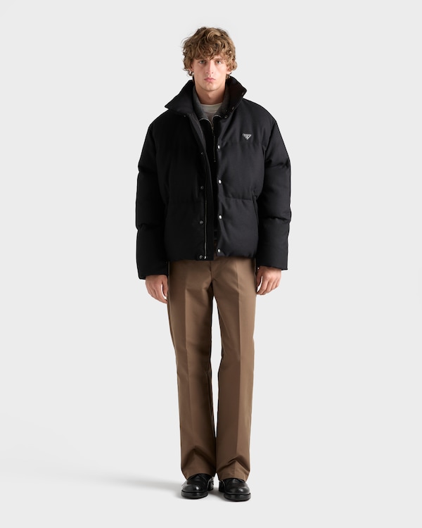Medium-weight Re-Wool down jacket - Black Medium-weight Re-Wool down jacket - Black