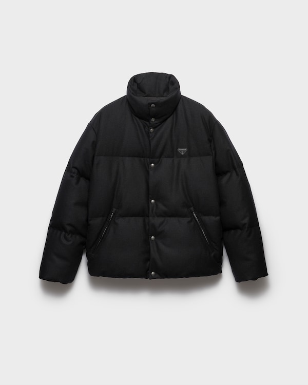 Medium-weight Re-Wool down jacket - Black Medium-weight Re-Wool down jacket - Black