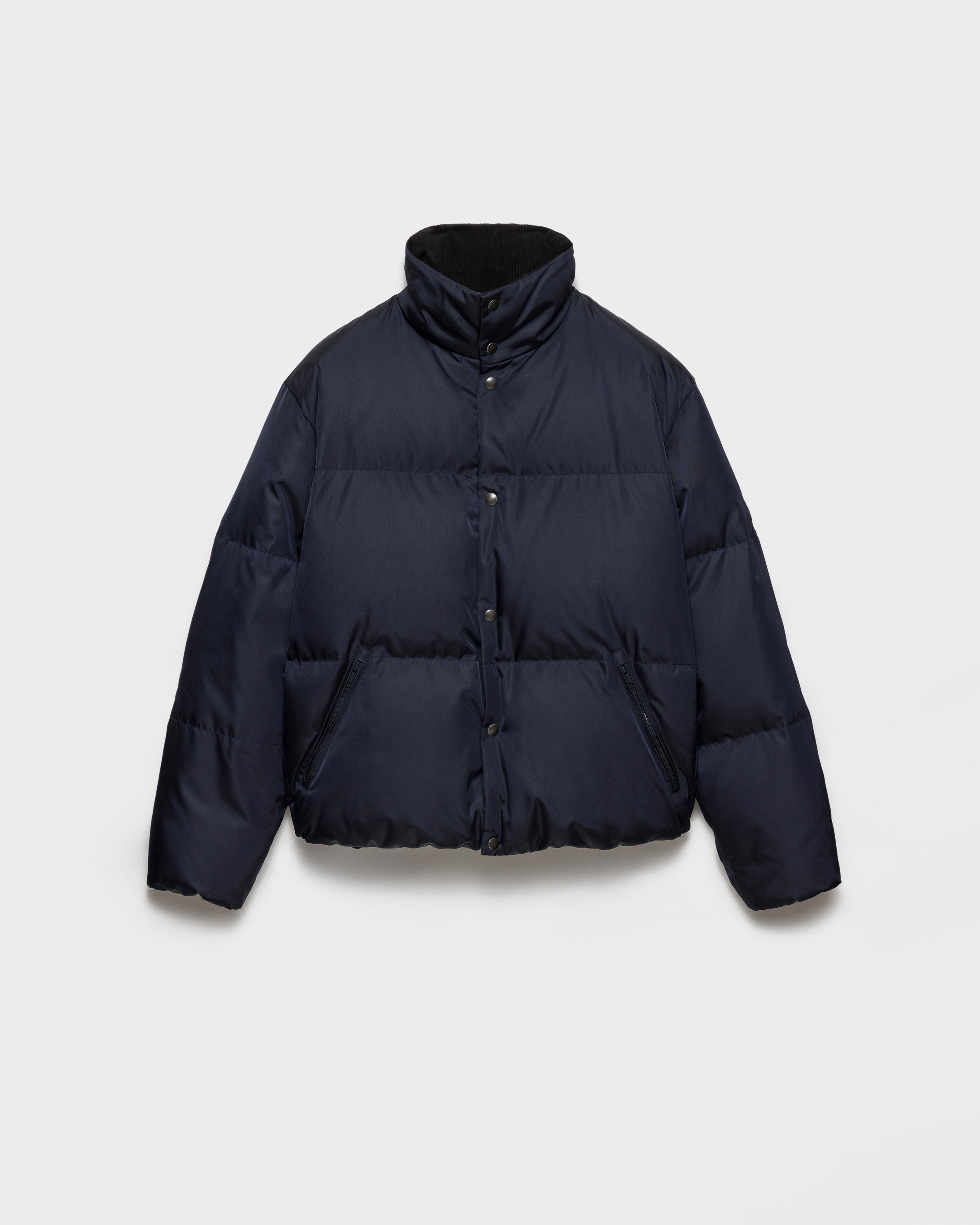 Blue Medium-weight Re-nylon Down Jacket | PRADA - United States