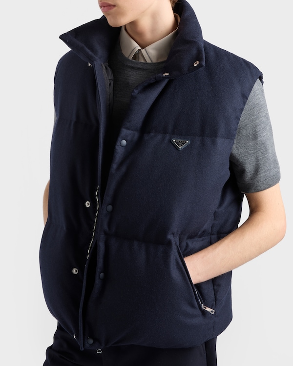 Re-Wool down vest - Navy Re-Wool down vest - Navy