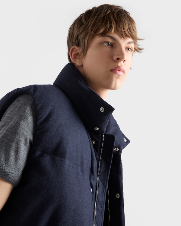 Re-Wool down vest - Navy Re-Wool down vest - Navy