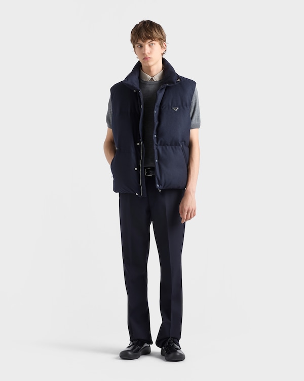 Re-Wool down vest - Navy Re-Wool down vest - Navy