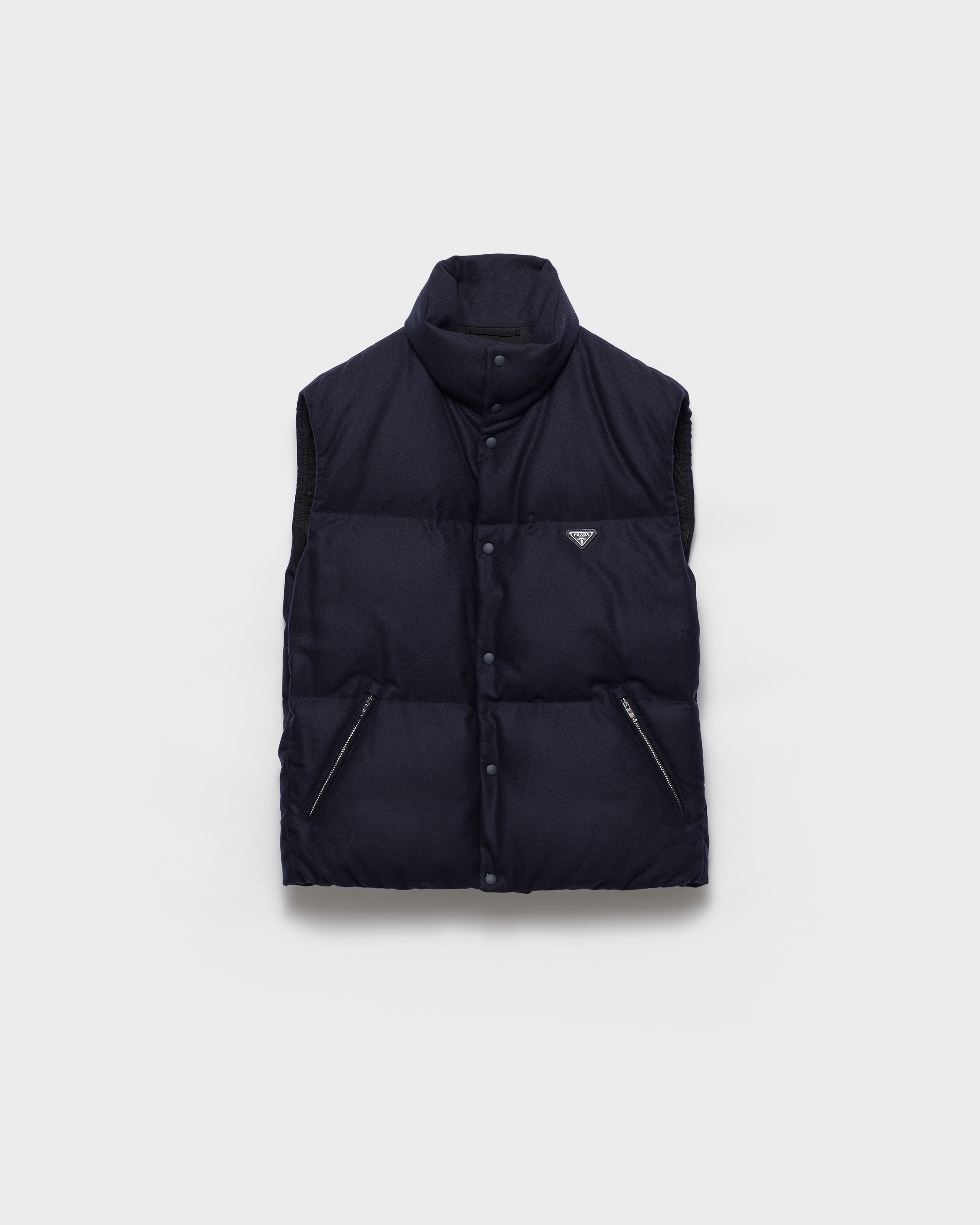 Navy Re-wool Down Vest | PRADA - Japan