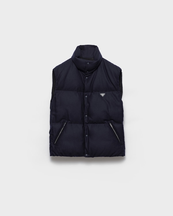 Re-Wool down vest - Navy Re-Wool down vest - Navy