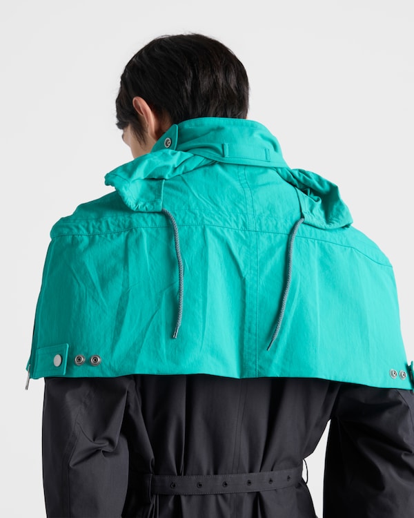 Technical fabric capelet - Turquoise Technical fabric capelet - Turquoise