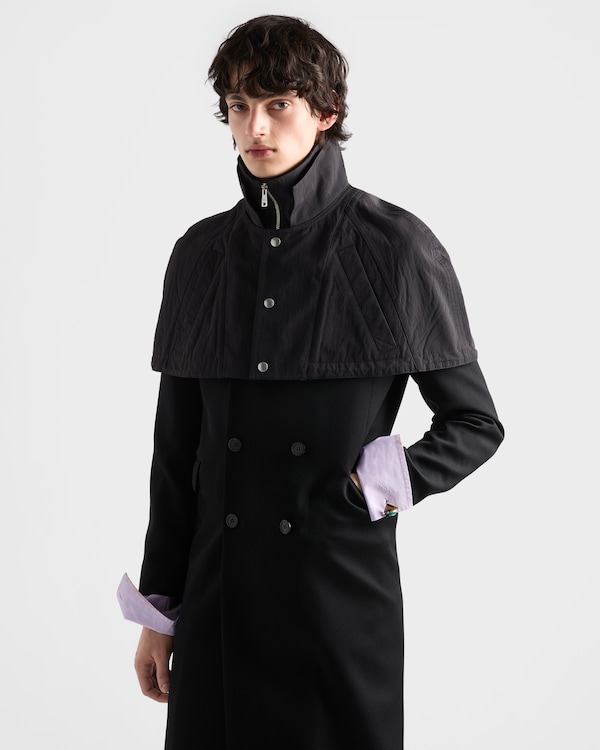 Technical fabric capelet - Black Technical fabric capelet - Black