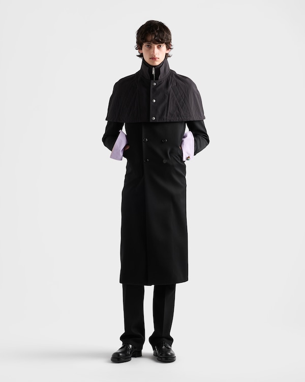Technical fabric capelet - Black Technical fabric capelet - Black
