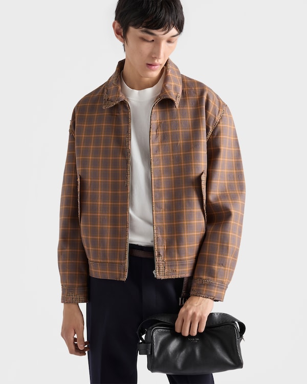 Bonded devoré cotton jacket - Cocoa Brown Bonded devoré cotton jacket - Cocoa Brown