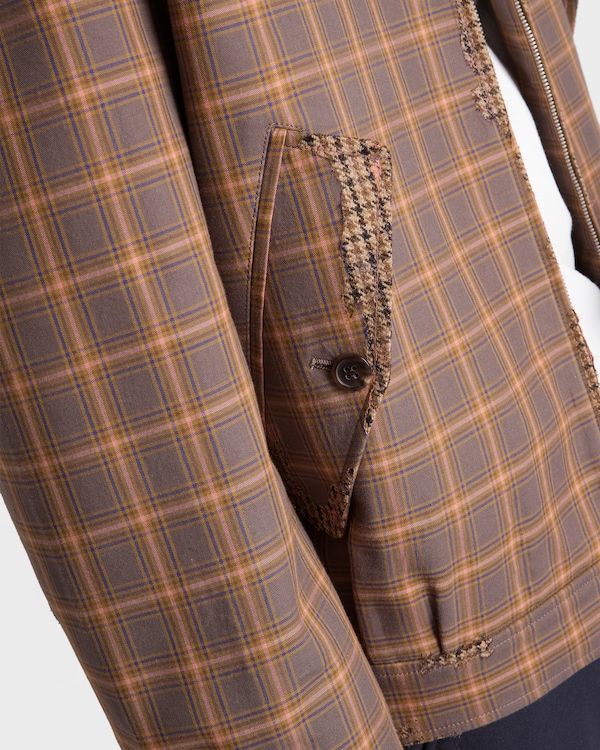 Bonded devoré cotton jacket - Cocoa Brown Bonded devoré cotton jacket - Cocoa Brown