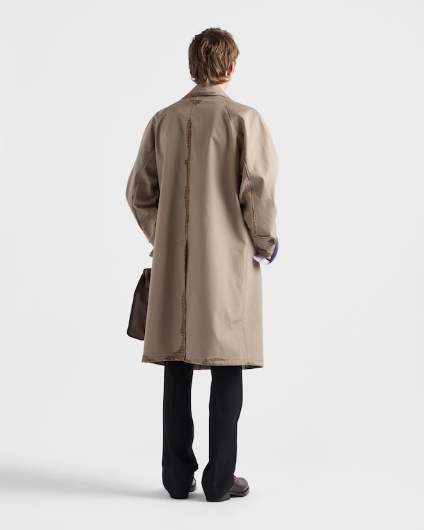 Bonded devoré cotton coat - Clay Grey Bonded devoré cotton coat - Clay Grey