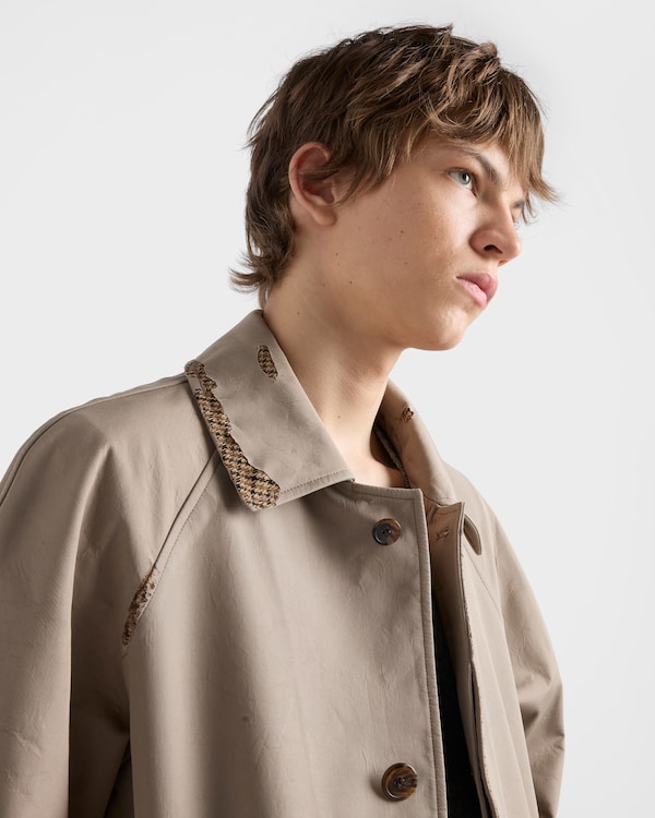 Bonded devoré cotton coat - Clay Grey Bonded devoré cotton coat - Clay Grey