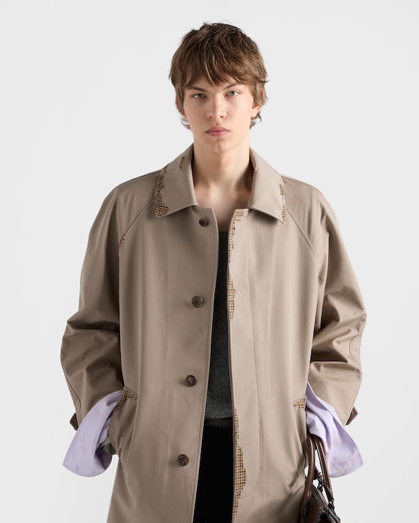 Bonded devoré cotton coat - Clay Grey Bonded devoré cotton coat - Clay Grey