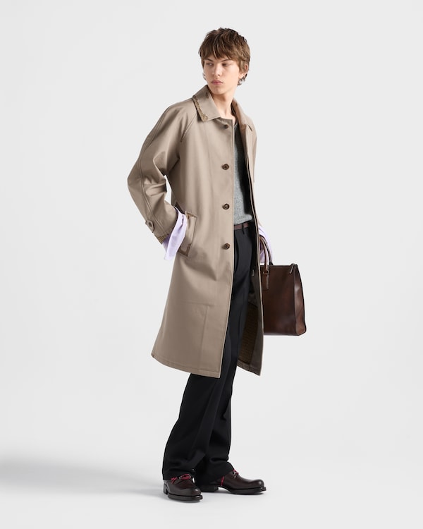 Bonded devoré cotton coat - Clay Grey Bonded devoré cotton coat - Clay Grey