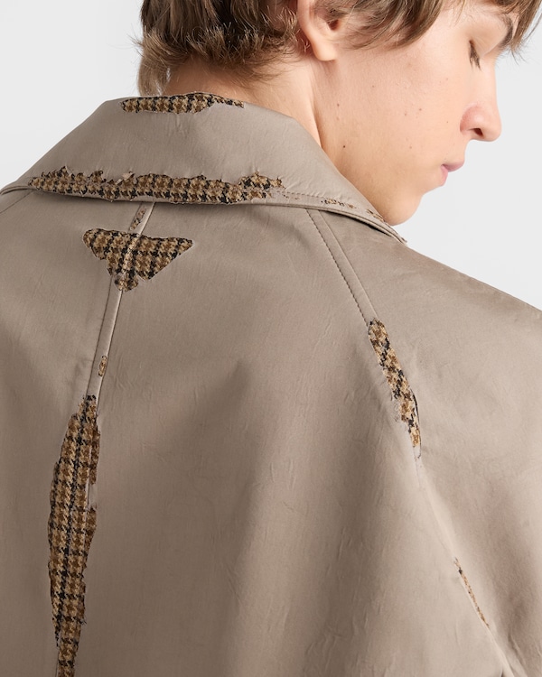 Bonded devoré cotton coat - Clay Grey Bonded devoré cotton coat - Clay Grey