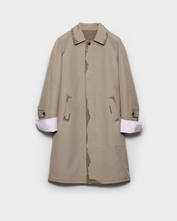 Bonded devoré cotton coat - Clay Grey Bonded devoré cotton coat - Clay Grey