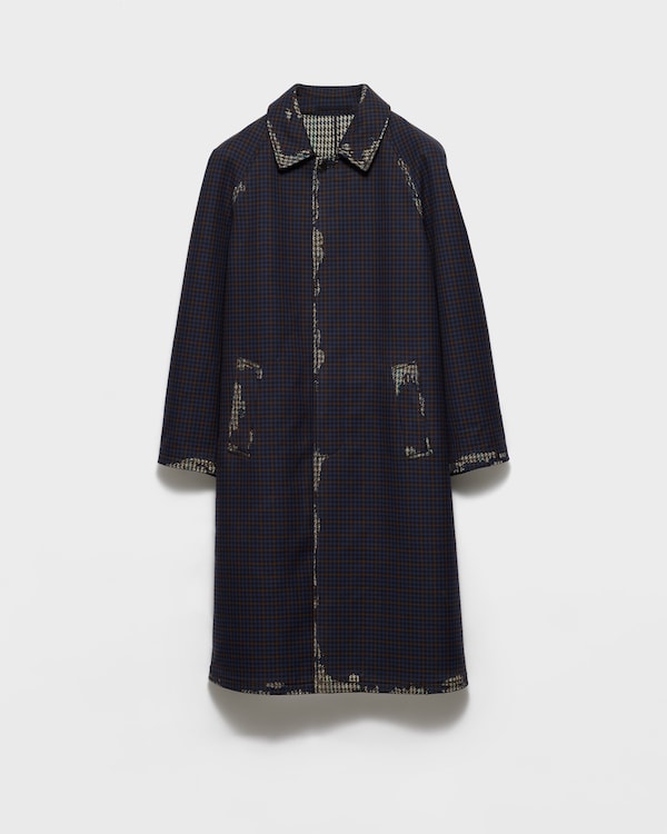Bonded devoré cotton coat - Navy Bonded devoré cotton coat - Navy