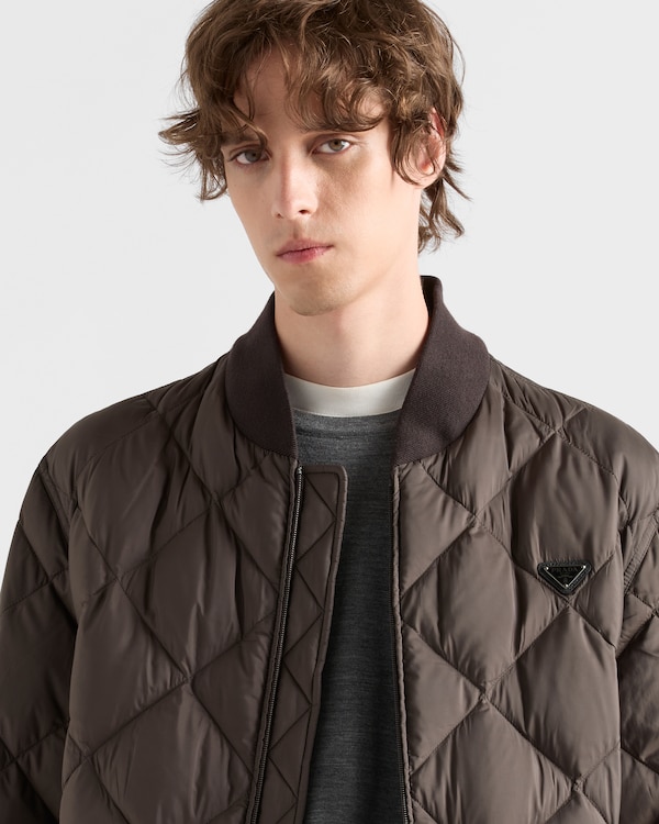 Short technical fabric down jacket - Forest Green Short technical fabric down jacket - Forest Green