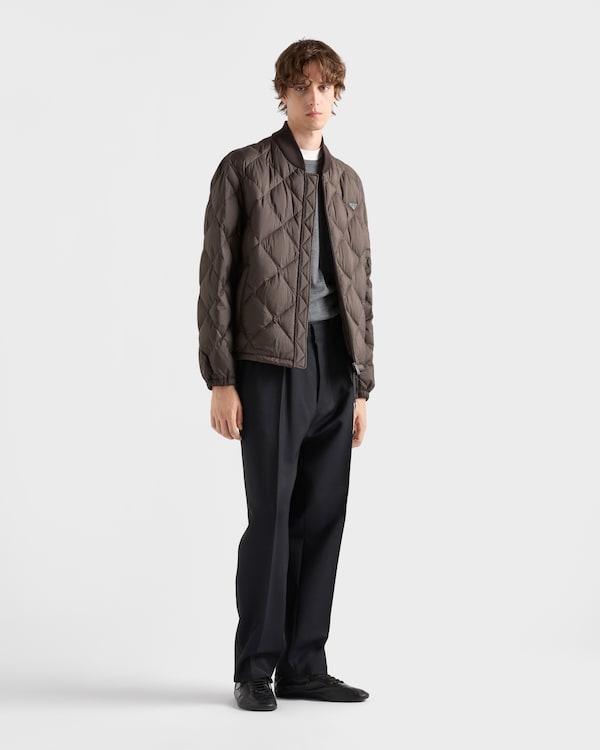 Short technical fabric down jacket - Forest Green Short technical fabric down jacket - Forest Green