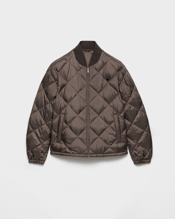 Short technical fabric down jacket - Forest Green Short technical fabric down jacket - Forest Green