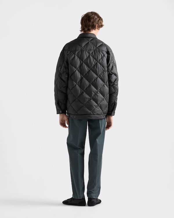 Technical fabric down coat - Black Technical fabric down coat - Black