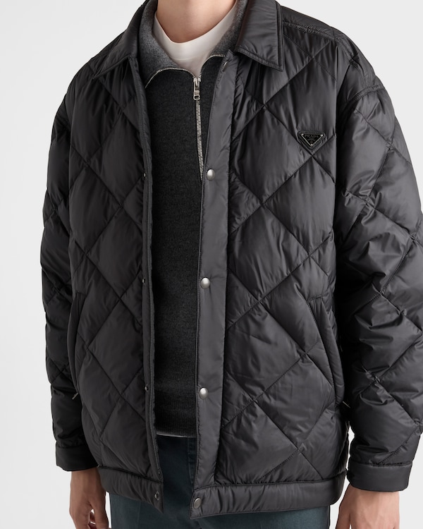 Technical fabric down coat - Black Technical fabric down coat - Black