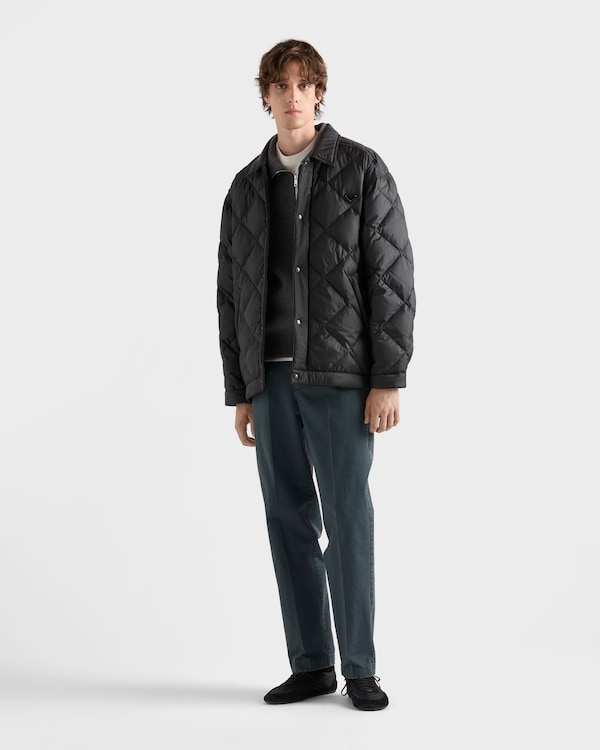 Technical fabric down coat - Black Technical fabric down coat - Black
