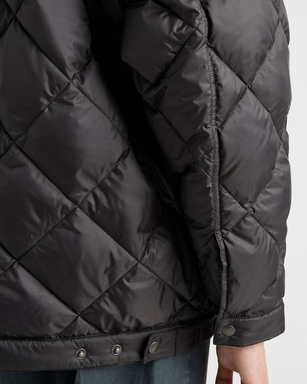 Technical fabric down coat - Black Technical fabric down coat - Black