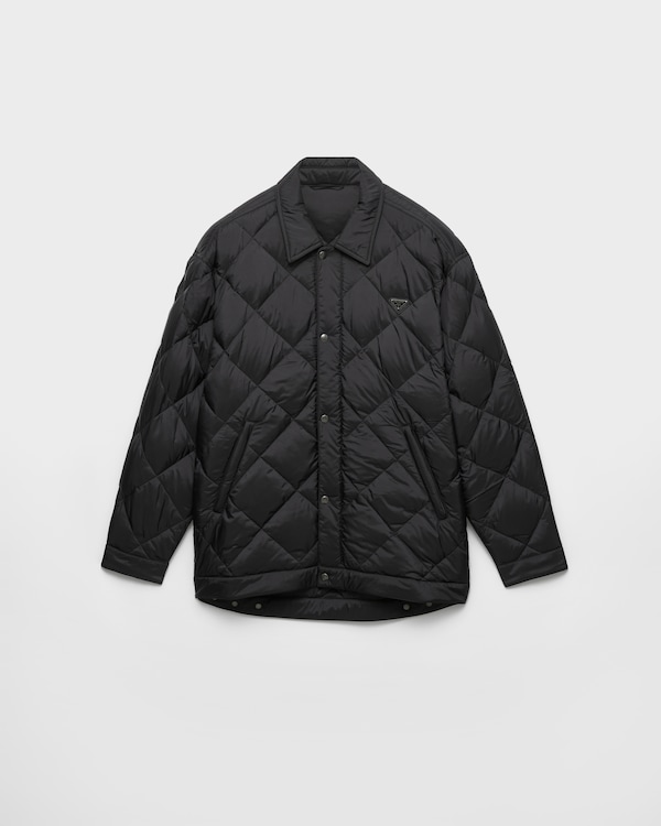 Technical fabric down coat - Black Technical fabric down coat - Black