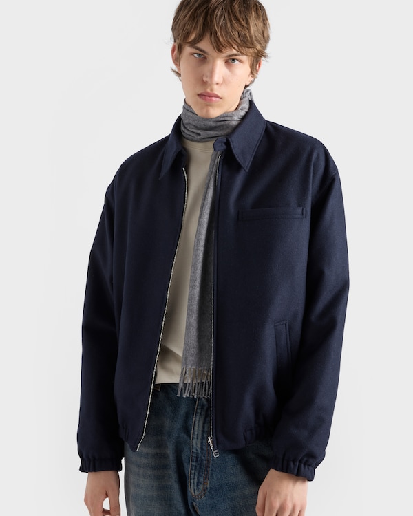Re-Wool blouson jacket - Navy Re-Wool blouson jacket - Navy